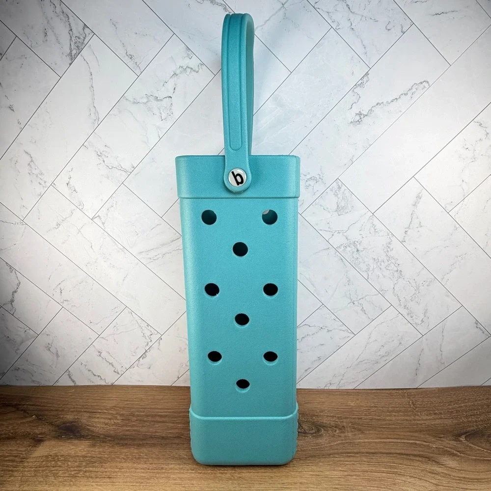 Bogg Bag BYO Wine Water Tote Bag Turquoise Blue EVA Waterproof Excellent